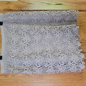 Crochet Beige Skirt Size XL